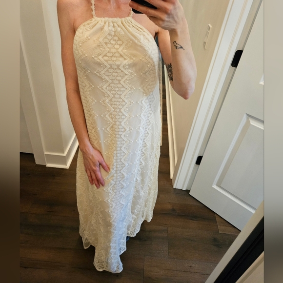Everleigh Cream Lace Maxi Dress - Picture 2 of 16